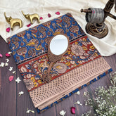 Vriksham Light Blue Color Kalamkari Cotton Saree With Gatti Border-VS4538